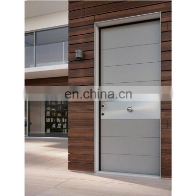 Modern front wood steel armored door europe security door
