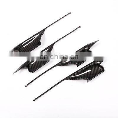 4Pcs ABS Chrome Carbon Fiber Accessory For BMW X5 X6 F15 F16 2014 2015 2016 Interior Door Handle Bowl Trim Car Styling