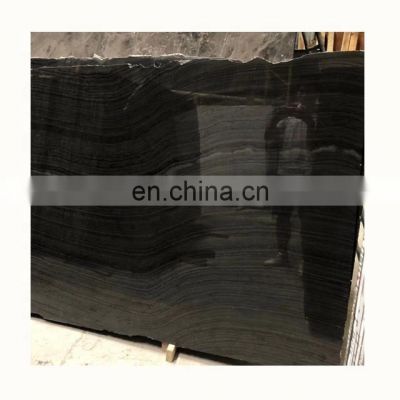 Factory wholesale royal black wood marble slabs for inner floor and wall