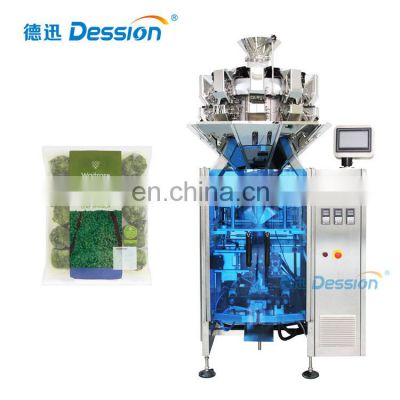 Frozen Chopped Spinach Packing Machine With Nitrogen Flushing Device In Nylon Bag