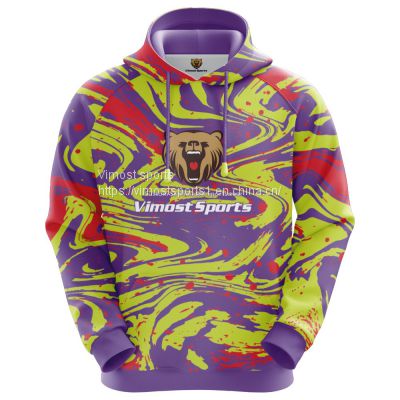 Customized Sublimation Hoodie of Three Colors with Lion Pattern