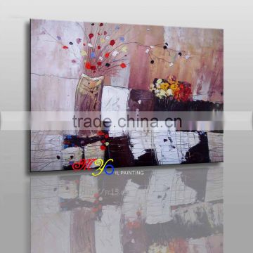home decor and hotel decor artwork handpainting flower canvas ct-92