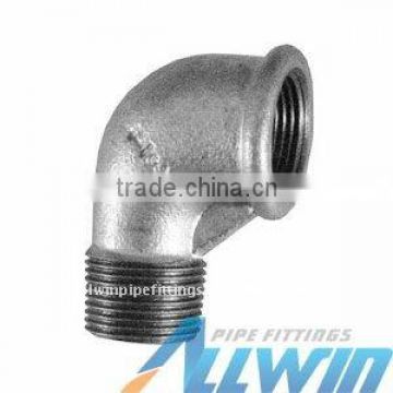 BS malleable iron FEMALE-MALE THREADED with rib pipe fittings