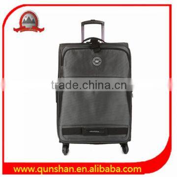 4 wheels factory price big capacity nylon trolley luggage