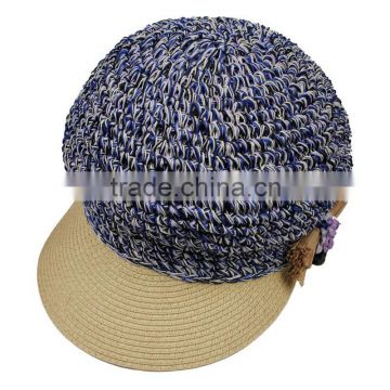 Natural stylish handmade straw hat for spring and summer
