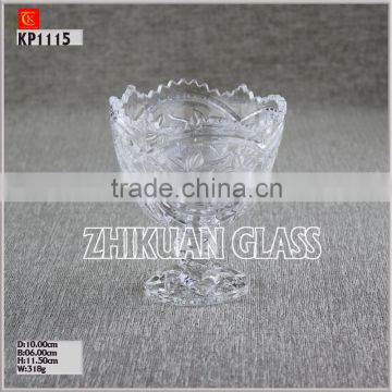 New Products In Market Glass cup/ hot sales design Hand press beauty glass plate and glass bowl