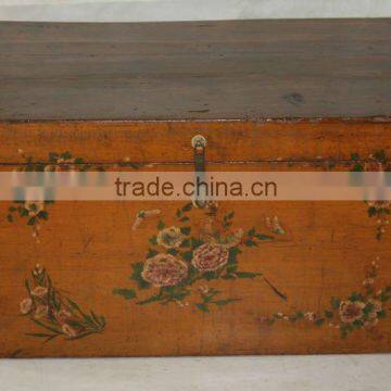Reproduction vintage chinese classical antique solid wood painting box