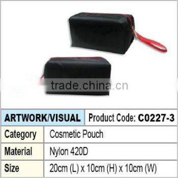 Nylon Zipper Cosmetic Pouch