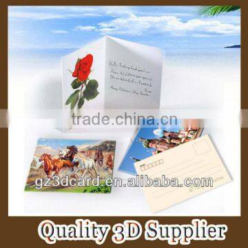 High quality hot PET lenticular 3D greeting card