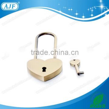 AJF antique heart shape bronze key lock love heart locks