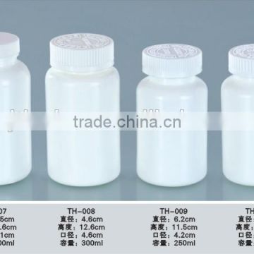 300ml HDPE bottle for pills, Child proof cap medicine bottle, white plastic pills bottle with CRC cap