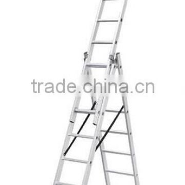 Aluminium tool stool scaffold work platform fold household multipurpose extension telescopic Ladder with CE/En 131 594cm