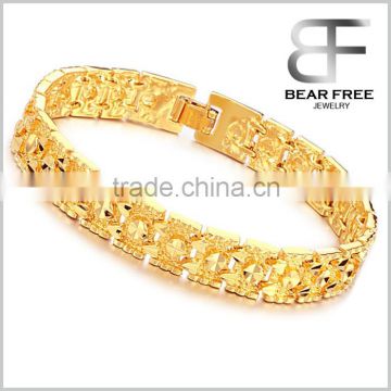 Luxury Gold Plated New Listing Love Honorable Bracelets Chain Link Bangle Gold Bracelet for Men