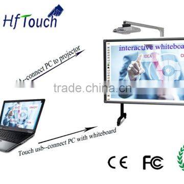 smart multi finger touch screen infrared interactive whiteboard with USB interface for e-learning