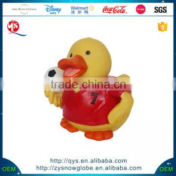 Hotsale Little Yellow Duck Play Football Gift Decoration Figurine
