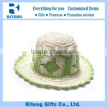 Children Straw Hat Folding Handmade Crochet Cap