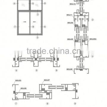 Economy aluminum product for window and door