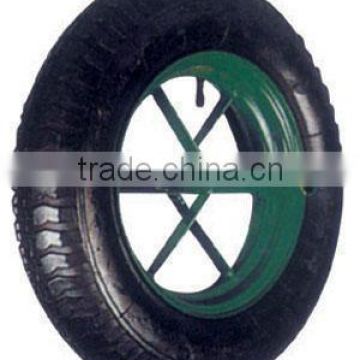 $30000 Trade Assurance flat free tire 4.00-8 wheel barrow trailer jack with rubber wheel