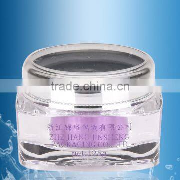 Square cosmetic acrylic cream jar for personal care