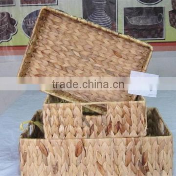 Classics Hand-Woven Water Hyacinth Storage Baskets