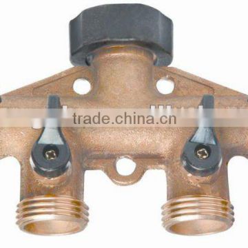 four-ways brass ball valve