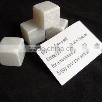 Milk White Soapstone ice cubes
