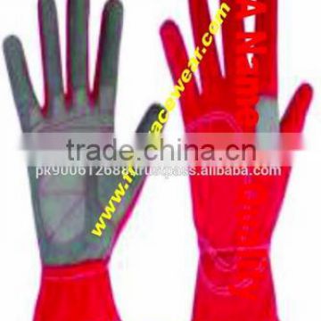 Red And White Karting Racing Gloves