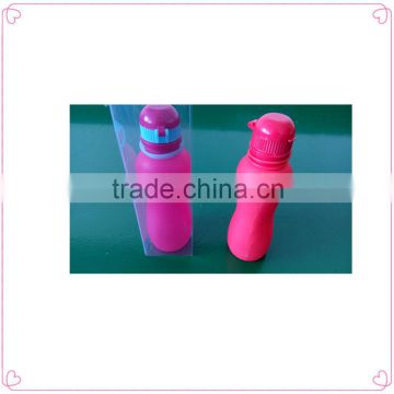 silicone water bottles/kettles/pots portable with silicon sleeve