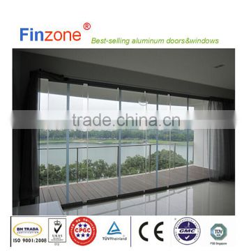 Popular cheap frameless curtain glass wall
