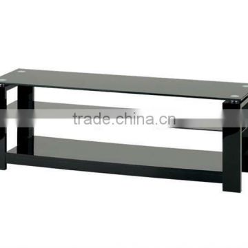Black glass top tv stand