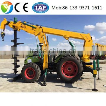 2016 hydraulic earth auger skid steer loader attachment pole hole mini tractor auger drilling machine