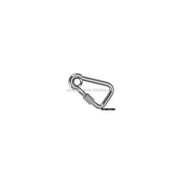 Stainless Steel Oblong Angle Snap Hook With Screw And Eye AISI316