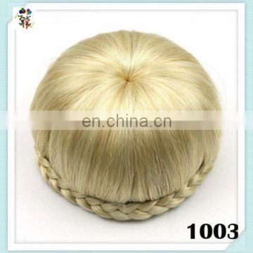 Blonde Dome Scrunchy Bun Clip Synthetic Hair Pieces HPC-0159