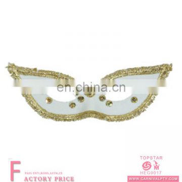 lace party face masks golden bordure wholesale Glitter Party Mask