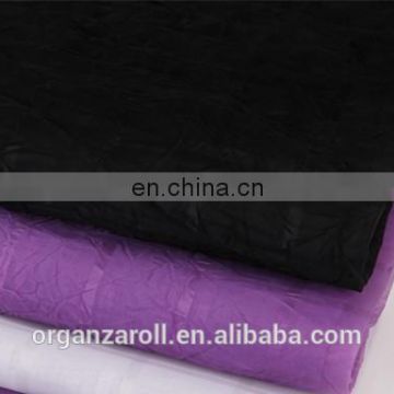 customized tartan plaid pleated organza fabric