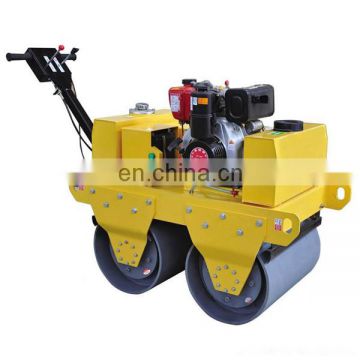Mini vibratory hand operating double drum road roller compactor