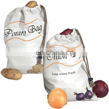 Set of 2 Vegetable Bags Includes Potato Bag and Onion Bag