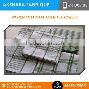 Hot Selling Woven Cotton Kitchen Tea Towels Indian Exporter