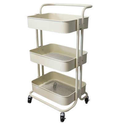 Large Kitchen Trolley 3 Tier Stainless Steel Trolley Small White Kitchen Cart