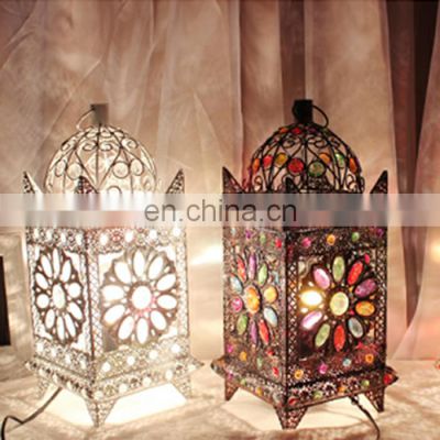 Candle Holder For Home Decor Moroccan Style Metal Lantern Copper Iron Candle Holder