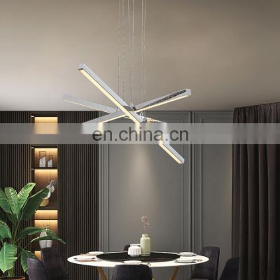 HUAYI New Model Artistic Style Home Living Room Aluminum Chrome Chandelier Pendant Light