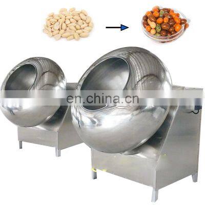 Small Automatic Almond Chocolate Coating Pan Peanut Chocolate Coating Machine Nut Chocolate Balls Production Line