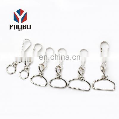 Big Size Variety Metal Simple Swivel Lanyard Snap Hook Lobster Claw Clasp Keychain Chain Metal Snap Hooks Buckle for Handbag