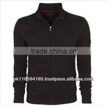 Plain Winter Zipper-Up Cotton Fleece Sweatshirt for Men
