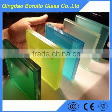 6.38mm 8.38 mm 12.38mm clear and colored laminated glass prices with CCC ISO