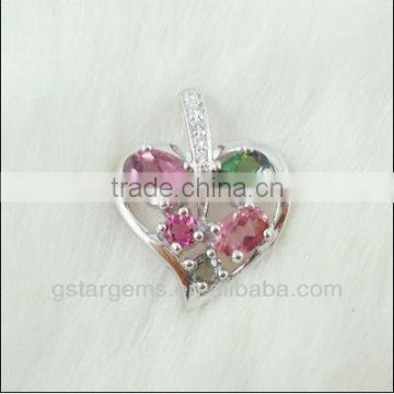 925 Sterling Silver Tourmaline Pendent