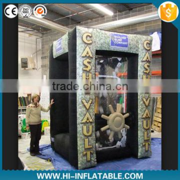 Customized promotional inflatable money booth for advertisment