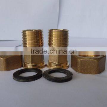 DN15,20,25mm brass fitting water meter,2 nuts+ 2 connectors