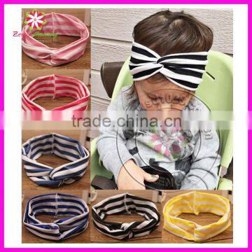 Girls cotton stripe printed headband, cotton hair band