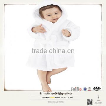 wholesale 100% cotton white color Hooded terry towel baby Bathrobe                        
                                                Quality Choice
                                                                    Supplier's Choice